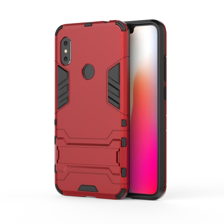 Shockproof PC + TPU Case for Xiaomi Redmi Note 6, with Holder