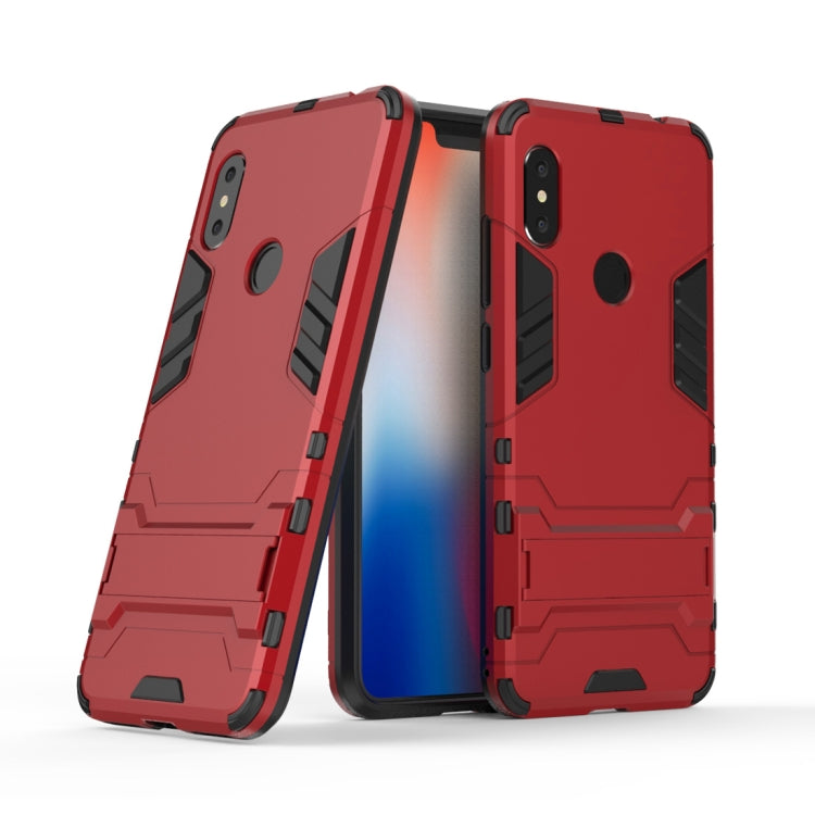 Shockproof PC + TPU Case for Xiaomi Redmi Note 6, with Holder