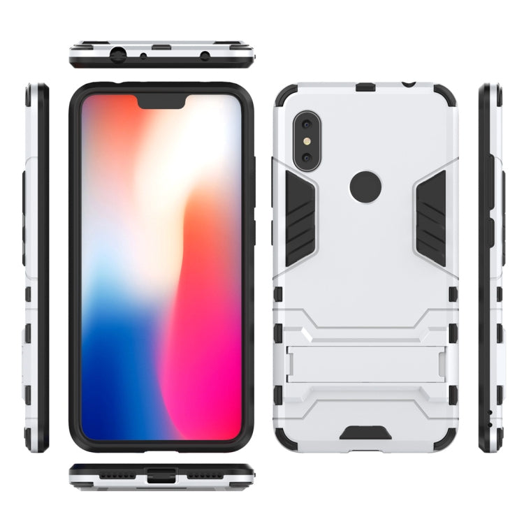 Shockproof PC + TPU Case for Xiaomi Redmi Note 6, with Holder