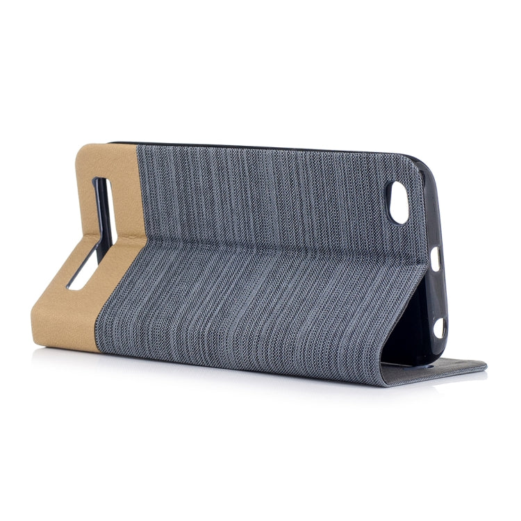 For Xiaomi Redmi 5A Canvas Texture PU + TPU Horizontal Flip Leather Case with Holder & Card Slot