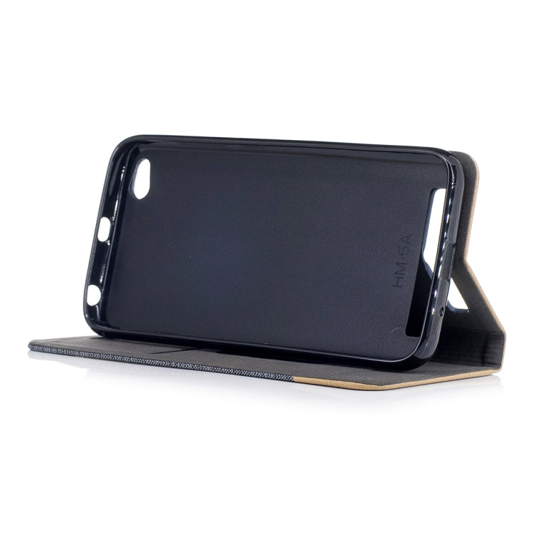 For Xiaomi Redmi 5A Canvas Texture PU + TPU Horizontal Flip Leather Case with Holder & Card Slot