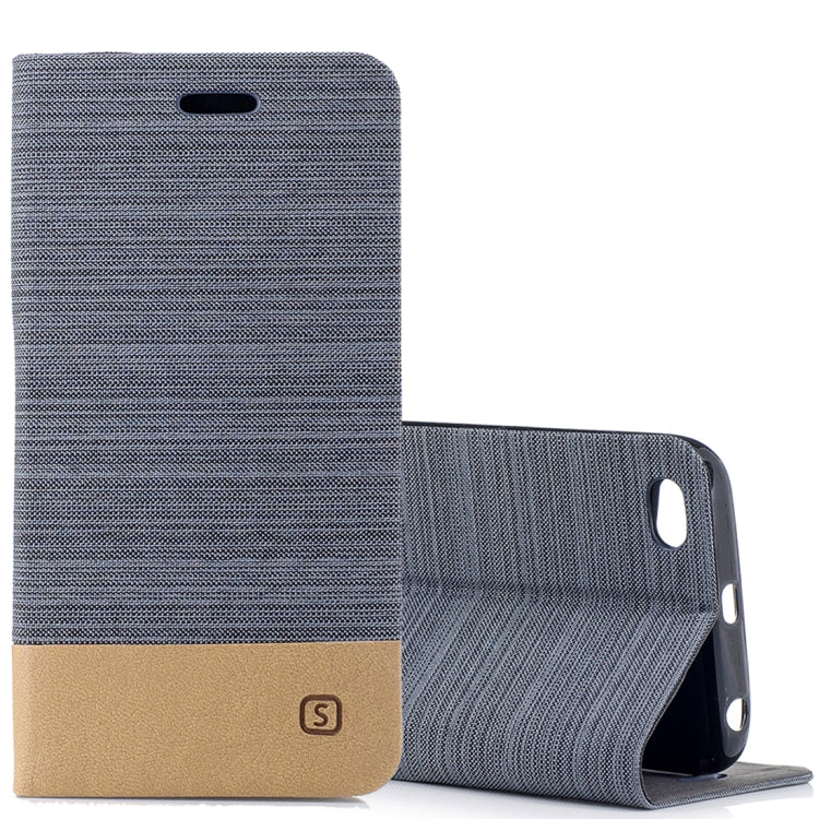 For Xiaomi Redmi 5A Canvas Texture PU + TPU Horizontal Flip Leather Case with Holder & Card Slot
