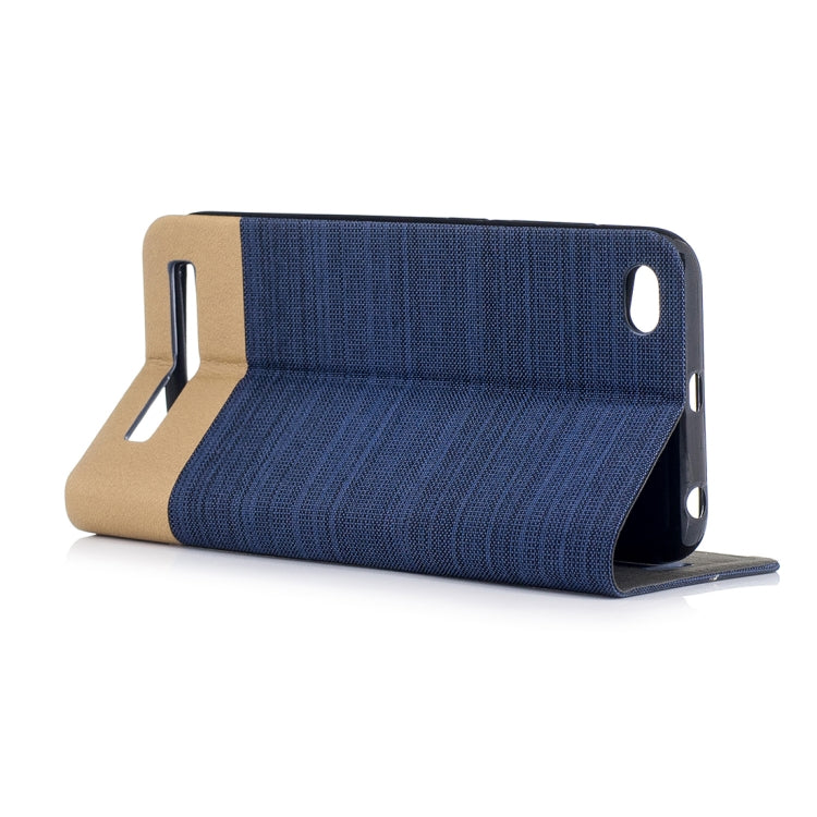 For Xiaomi Redmi 5A Canvas Texture PU + TPU Horizontal Flip Leather Case with Holder & Card Slot