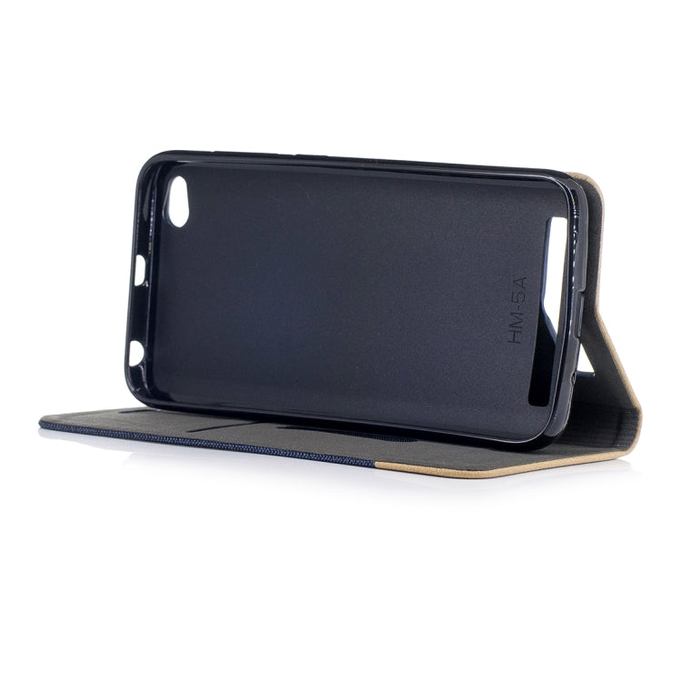 For Xiaomi Redmi 5A Canvas Texture PU + TPU Horizontal Flip Leather Case with Holder & Card Slot