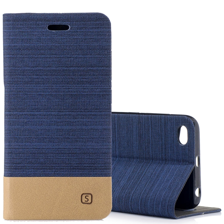 For Xiaomi Redmi 5A Canvas Texture PU + TPU Horizontal Flip Leather Case with Holder & Card Slot