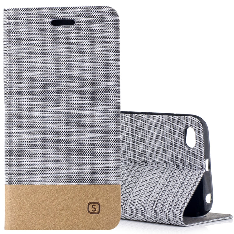 For Xiaomi Redmi 5A Canvas Texture PU + TPU Horizontal Flip Leather Case with Holder & Card Slot