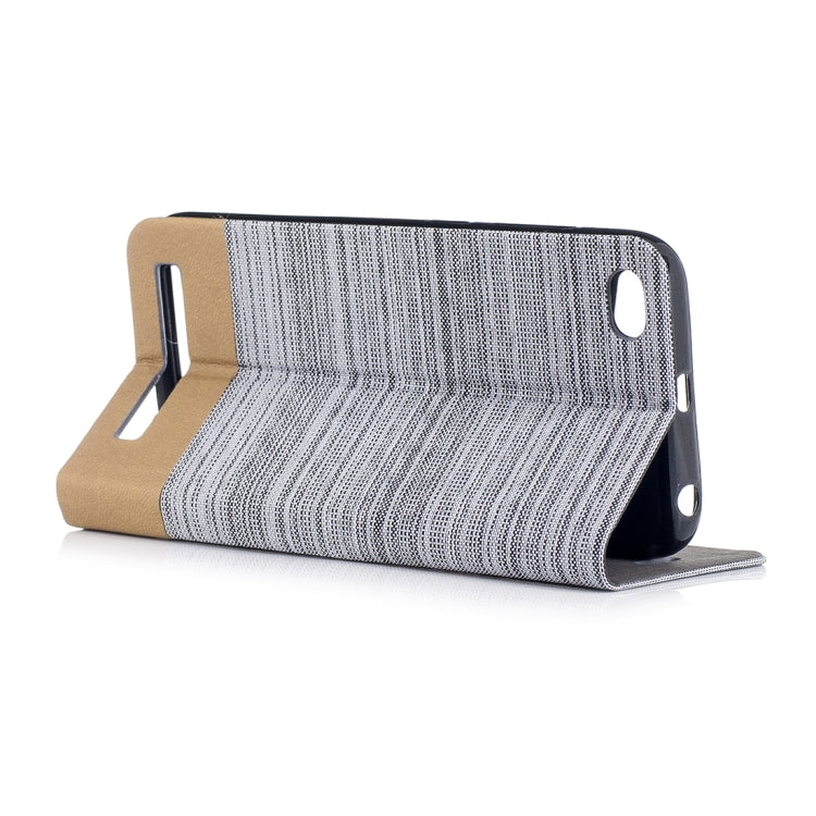 For Xiaomi Redmi 5A Canvas Texture PU + TPU Horizontal Flip Leather Case with Holder & Card Slot