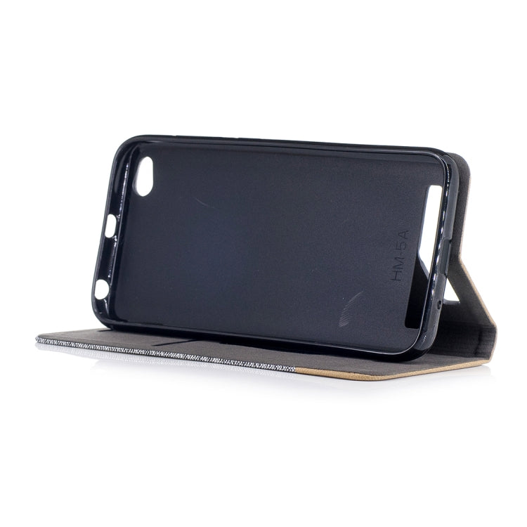 For Xiaomi Redmi 5A Canvas Texture PU + TPU Horizontal Flip Leather Case with Holder & Card Slot