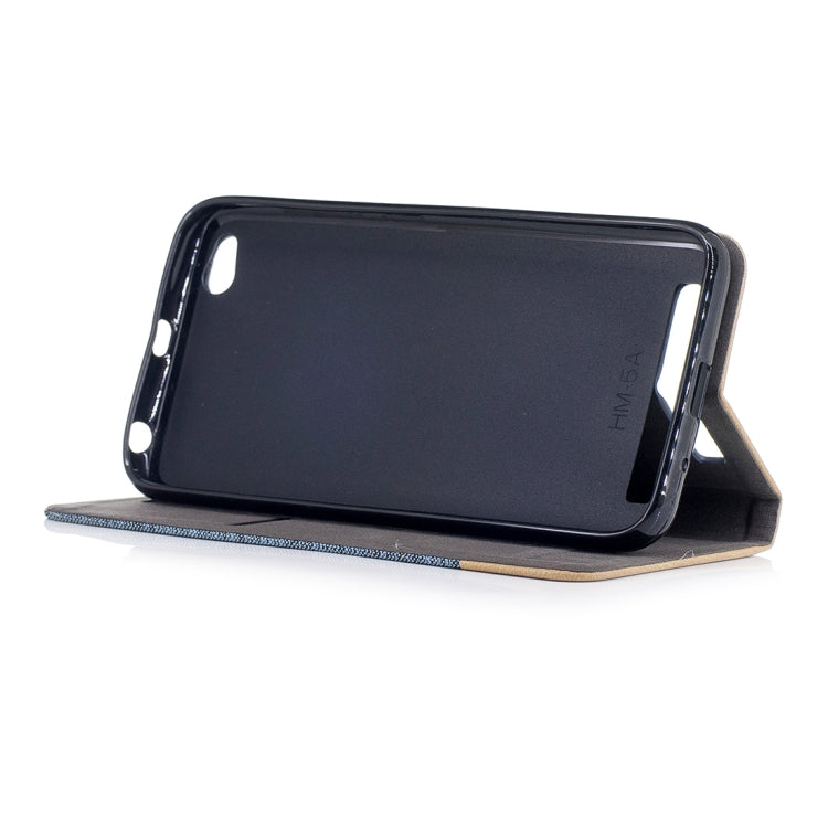 For Xiaomi Redmi 5A Canvas Texture PU + TPU Horizontal Flip Leather Case with Holder & Card Slot