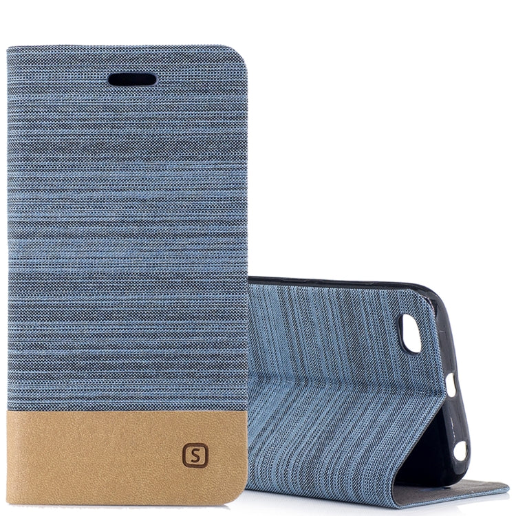 For Xiaomi Redmi 5A Canvas Texture PU + TPU Horizontal Flip Leather Case with Holder & Card Slot