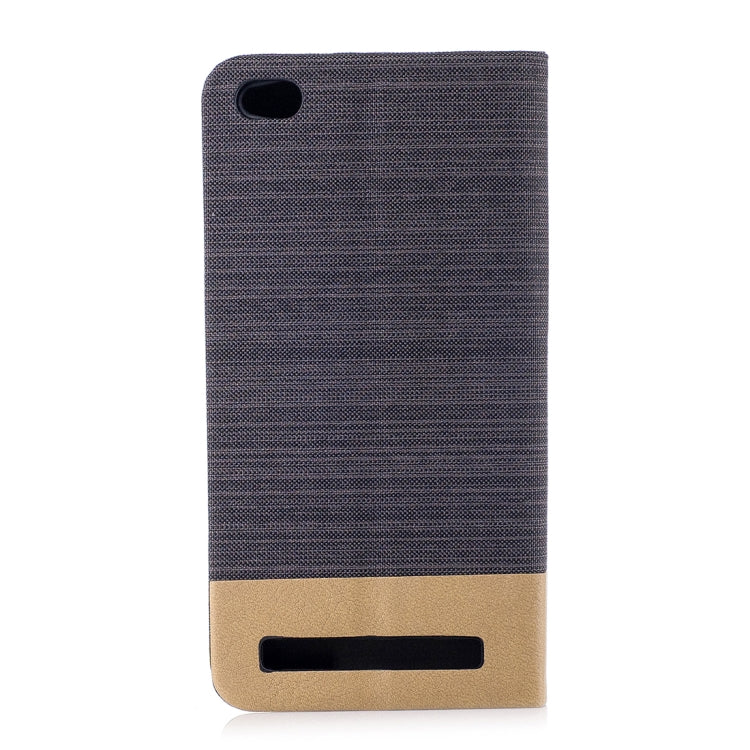 For Xiaomi Redmi 5A Canvas Texture PU + TPU Horizontal Flip Leather Case with Holder & Card Slot