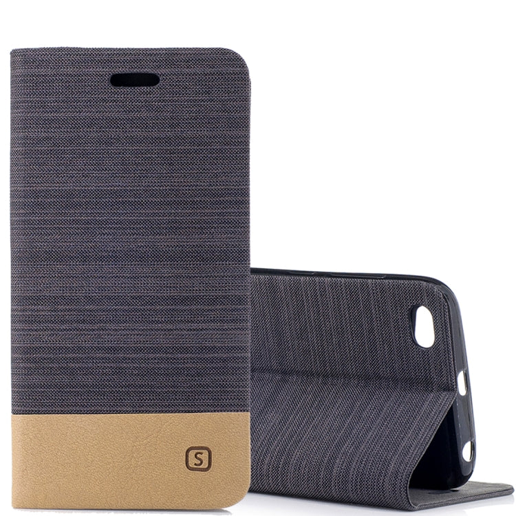 For Xiaomi Redmi 5A Canvas Texture PU + TPU Horizontal Flip Leather Case with Holder & Card Slot
