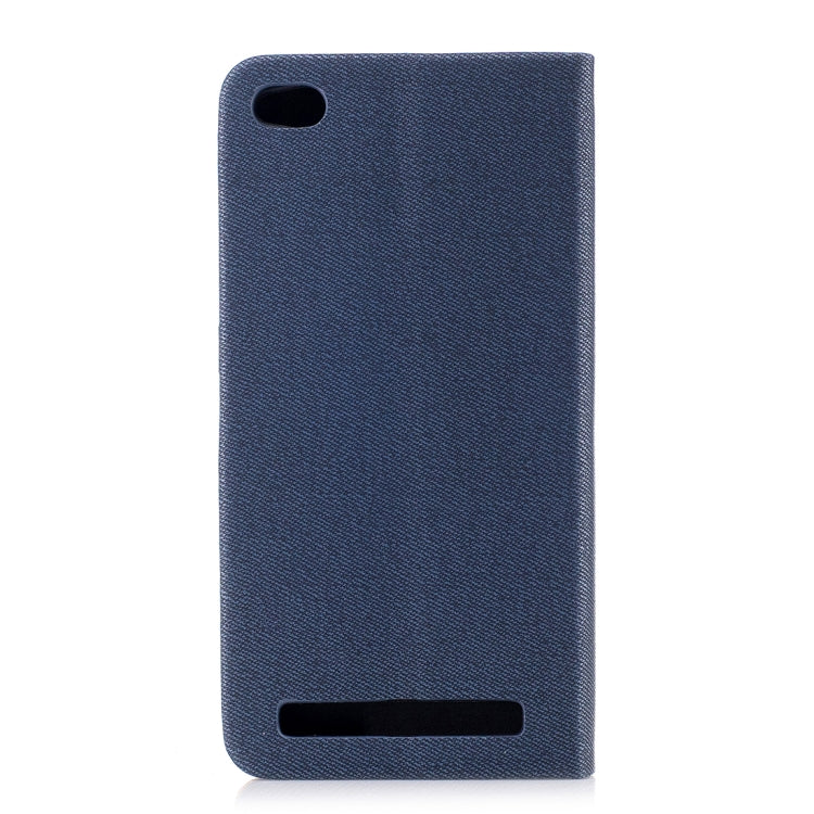 For Xiaomi Redmi 5A Contrast Color Canvas Texture Horizontal Flip Leather Case with Holder & Card Slot