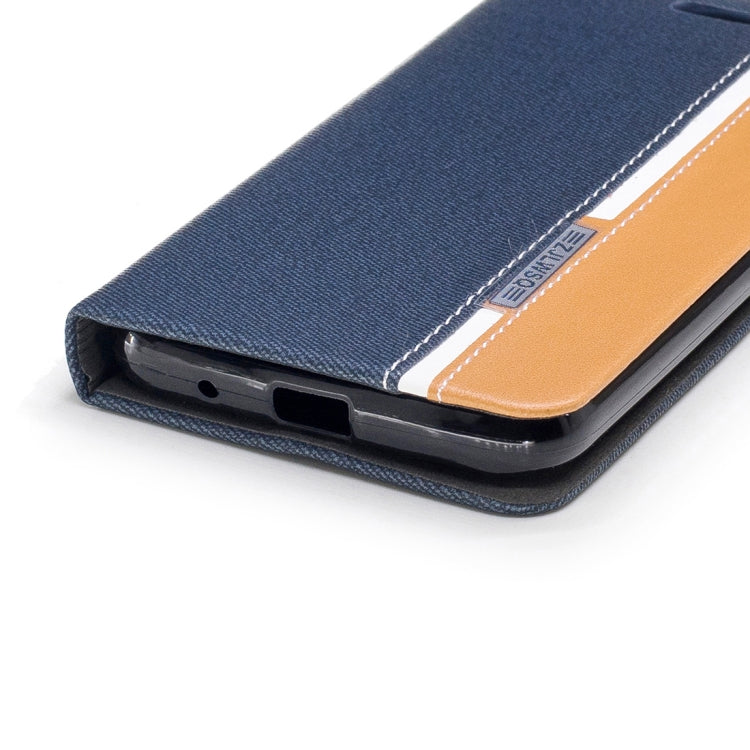 For Xiaomi Redmi 5A Contrast Color Canvas Texture Horizontal Flip Leather Case with Holder & Card Slot