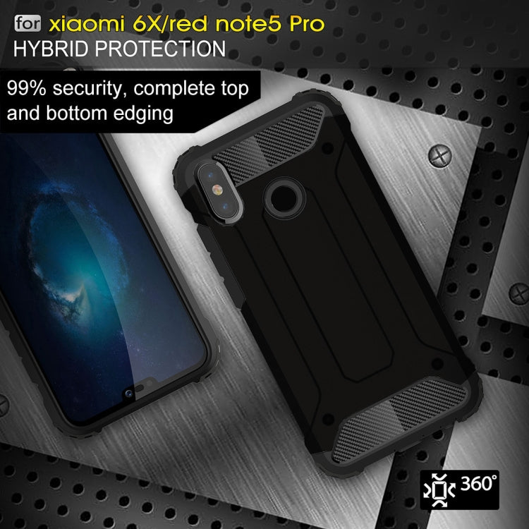 For Xiaomi Redmi Note 5 Pro Full-body Rugged TPU + PC Combination Back Cover Case