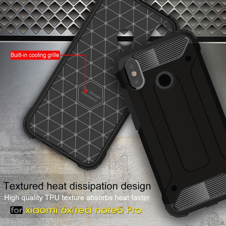 For Xiaomi Redmi Note 5 Pro Full-body Rugged TPU + PC Combination Back Cover Case