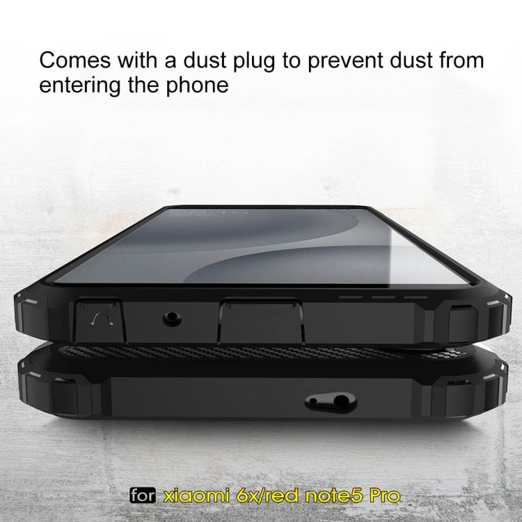 For Xiaomi Redmi Note 5 Pro Full-body Rugged TPU + PC Combination Back Cover Case