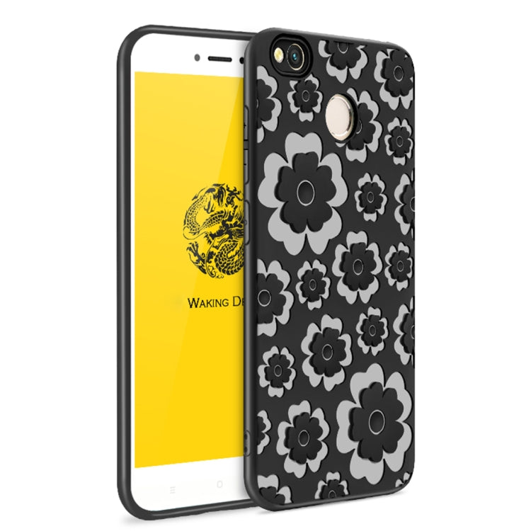 For Xiaomi Redmi 4X 3D Suspension Carving Pattern TPU Protective Back Case