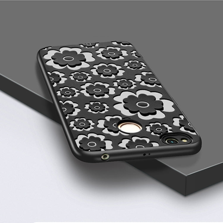 For Xiaomi Redmi 4X 3D Suspension Carving Pattern TPU Protective Back Case