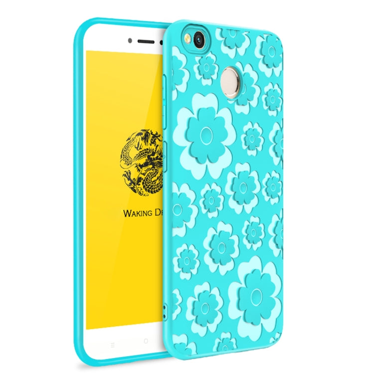 For Xiaomi Redmi 4X 3D Suspension Carving Pattern TPU Protective Back Case