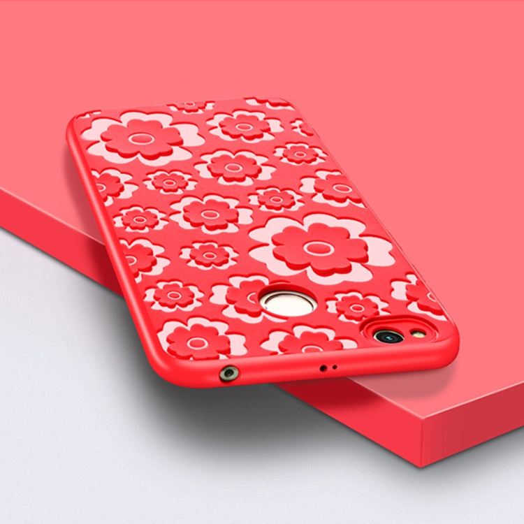 For Xiaomi Redmi 4X 3D Suspension Carving Pattern TPU Protective Back Case