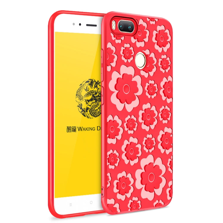 For Xiaomi Mi 5X / A1 3D Suspension Carving Pattern TPU Protective Back Case