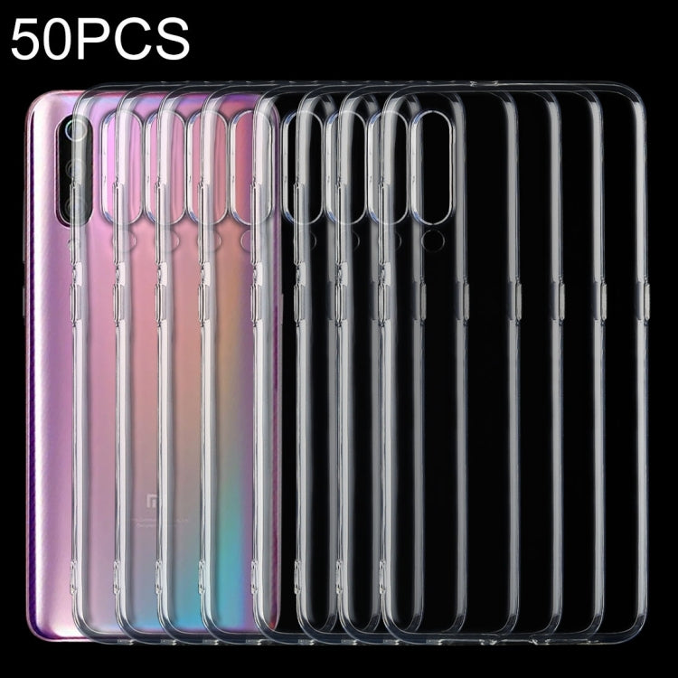 50PCS 0.75mm Transparent TPU Case for Xiaomi Mi 9