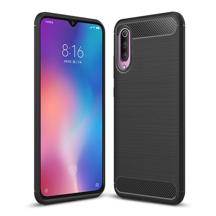 Brushed Texture Carbon Fiber Shockproof TPU Case for Xiaomi Mi 9