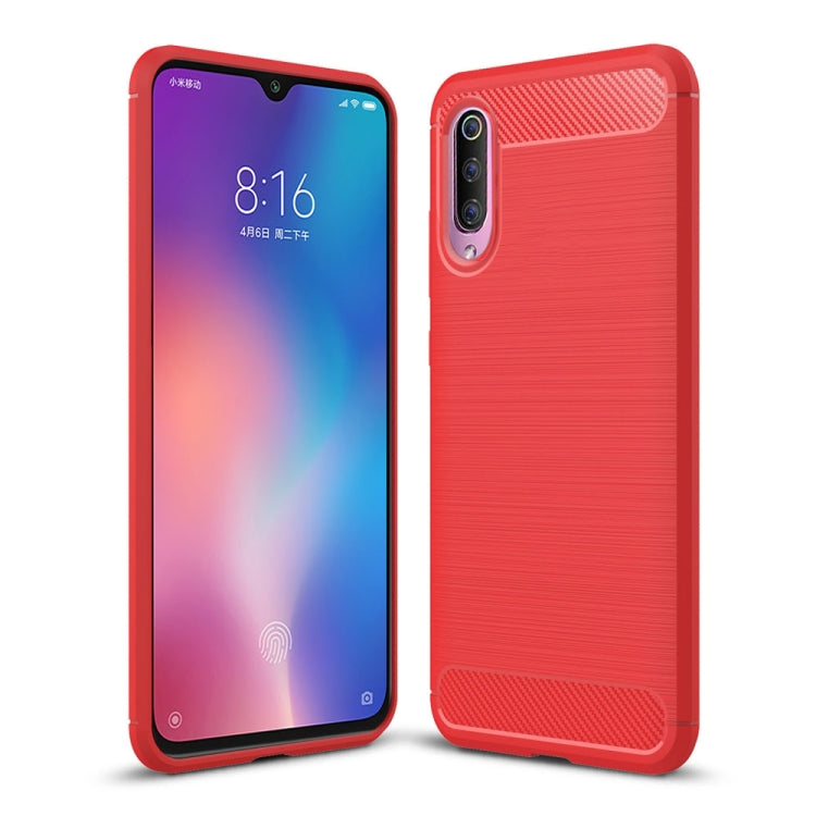 Brushed Texture Carbon Fiber Shockproof TPU Case for Xiaomi Mi 9