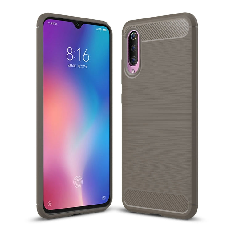 Brushed Texture Carbon Fiber Shockproof TPU Case for Xiaomi Mi 9 SE