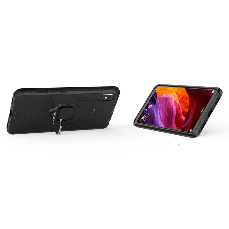 PC + TPU Shockproof Protective Case with Magnetic Ring Holder for Xiaomi Mi Max 3(Black)
