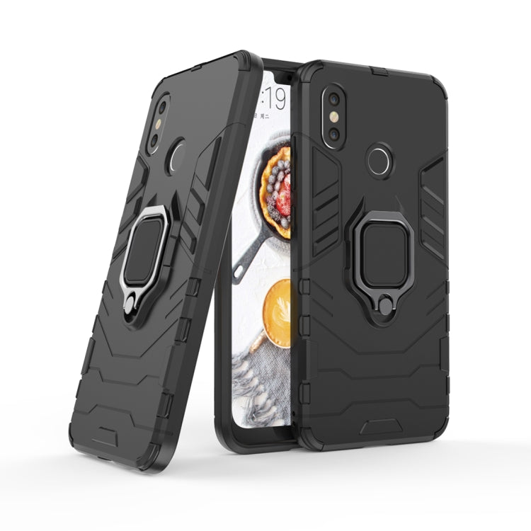 PC + TPU Shockproof Protective Case with Magnetic Ring Holder for Xiaomi Mi 8