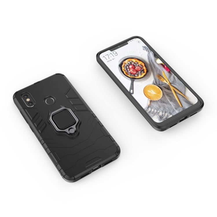 PC + TPU Shockproof Protective Case with Magnetic Ring Holder for Xiaomi Mi 8
