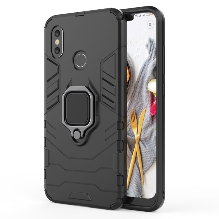 PC + TPU Shockproof Protective Case with Magnetic Ring Holder for Xiaomi Mi 8