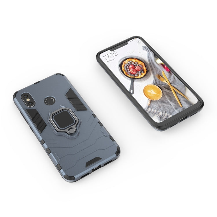 PC + TPU Shockproof Protective Case with Magnetic Ring Holder for Xiaomi Mi 8