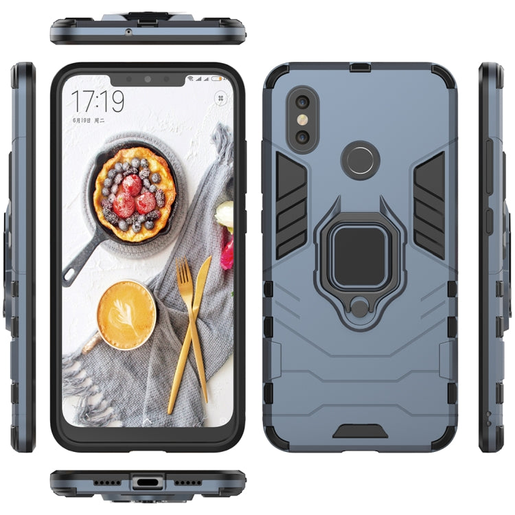 PC + TPU Shockproof Protective Case with Magnetic Ring Holder for Xiaomi Mi 8