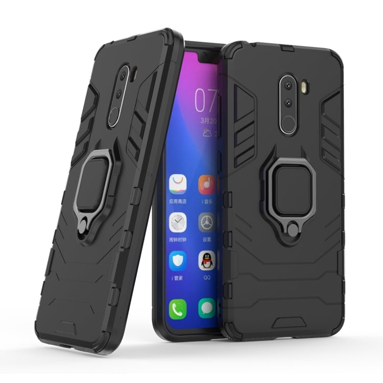 PC + TPU Shockproof Protective Case with Magnetic Ring Holder for Xiaomi Pocophone F1