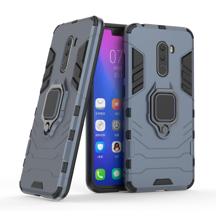 PC + TPU Shockproof Protective Case with Magnetic Ring Holder for Xiaomi Pocophone F1