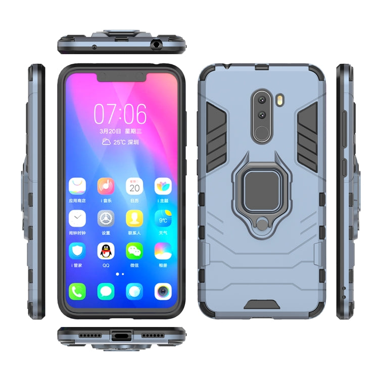 PC + TPU Shockproof Protective Case with Magnetic Ring Holder for Xiaomi Pocophone F1