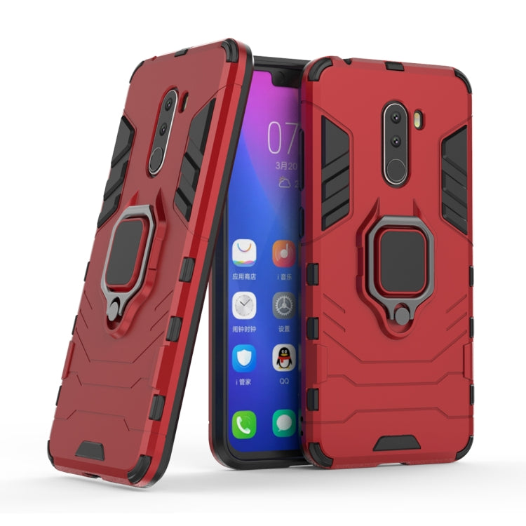 PC + TPU Shockproof Protective Case with Magnetic Ring Holder for Xiaomi Pocophone F1
