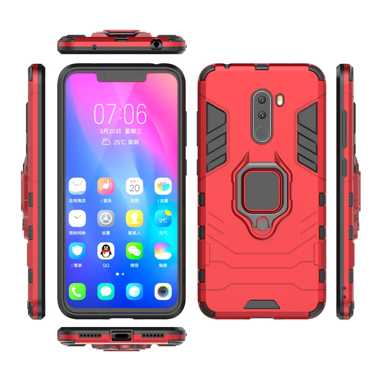 PC + TPU Shockproof Protective Case with Magnetic Ring Holder for Xiaomi Pocophone F1