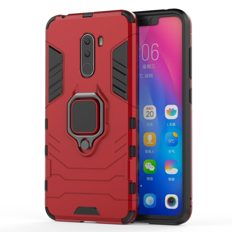 PC + TPU Shockproof Protective Case with Magnetic Ring Holder for Xiaomi Pocophone F1