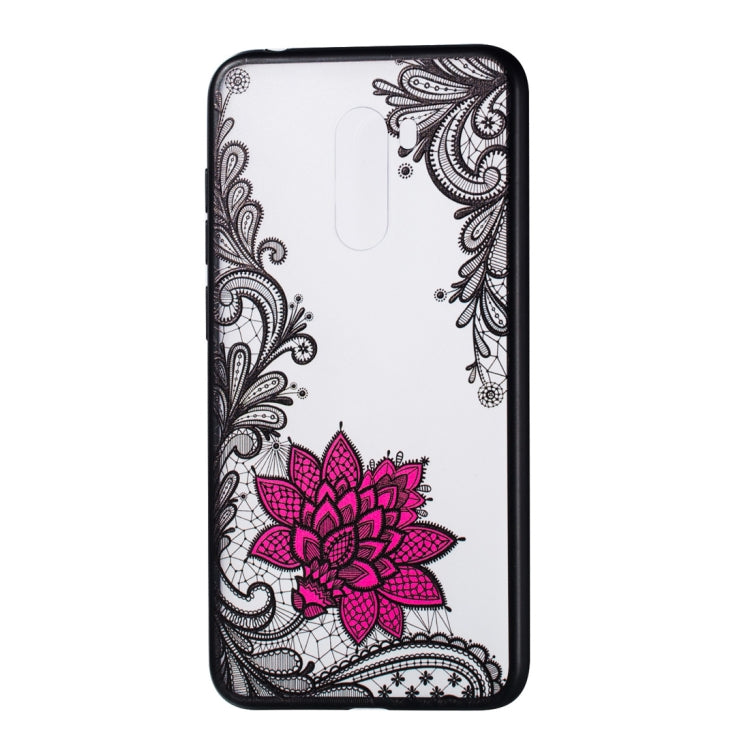 Small Lotus Pattern Embossed Lace + PC Case for Xiaomi Pocophone F1