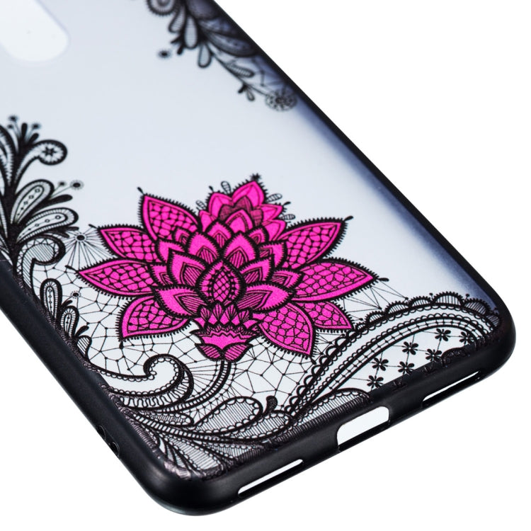 Small Lotus Pattern Embossed Lace + PC Case for Xiaomi Pocophone F1