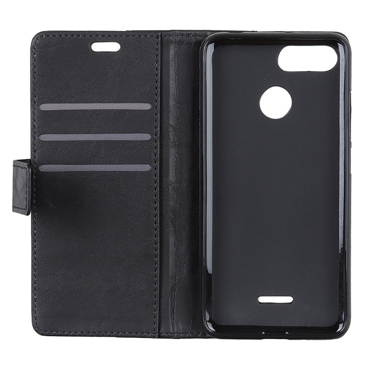 Copper Buckle Retro Crazy Horse Texture Horizontal Flip Leather Case for Xiaomi Redmi 6, with Holder & Card Slots & Wallet