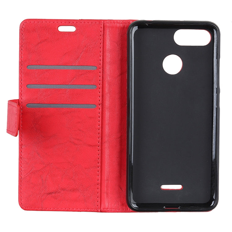 Copper Buckle Retro Crazy Horse Texture Horizontal Flip Leather Case for Xiaomi Redmi 6, with Holder & Card Slots & Wallet