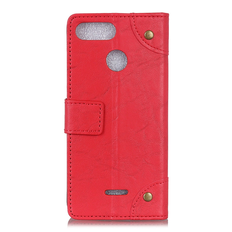 Copper Buckle Retro Crazy Horse Texture Horizontal Flip Leather Case for Xiaomi Redmi 6, with Holder & Card Slots & Wallet