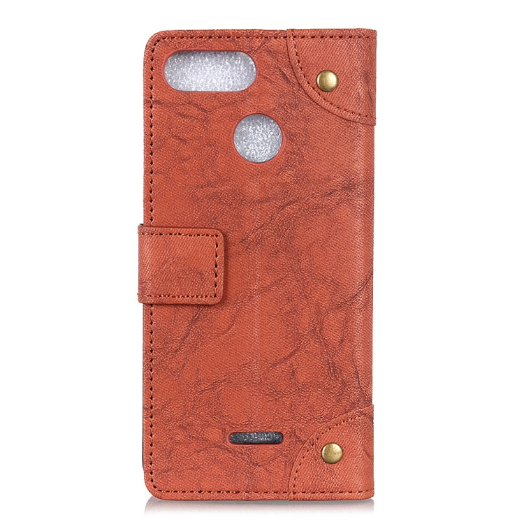 Copper Buckle Retro Crazy Horse Texture Horizontal Flip Leather Case for Xiaomi Redmi 6, with Holder & Card Slots & Wallet