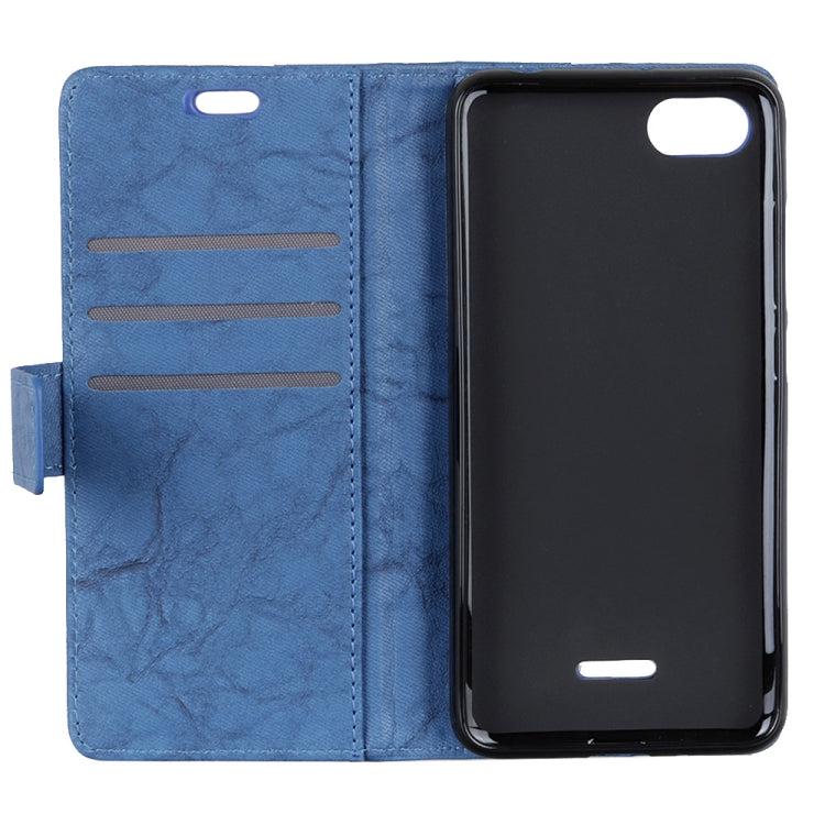 Copper Buckle Retro Crazy Horse Texture Horizontal Flip Leather Case for Xiaomi Redmi 6A, with Holder & Card Slots & Wallet