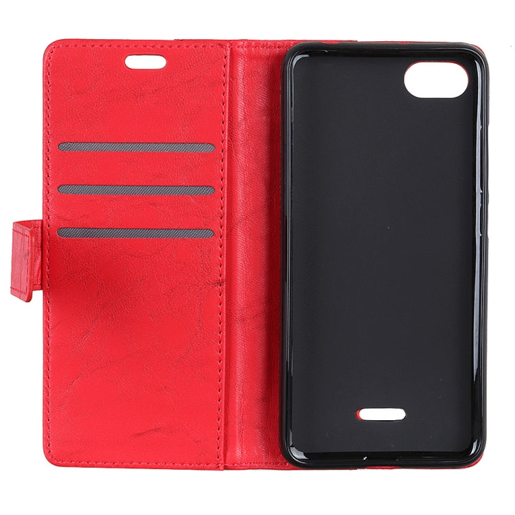 Copper Buckle Retro Crazy Horse Texture Horizontal Flip Leather Case for Xiaomi Redmi 6A, with Holder & Card Slots & Wallet